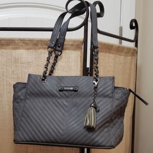Jessica Simpson Gray Handbag with Tassels